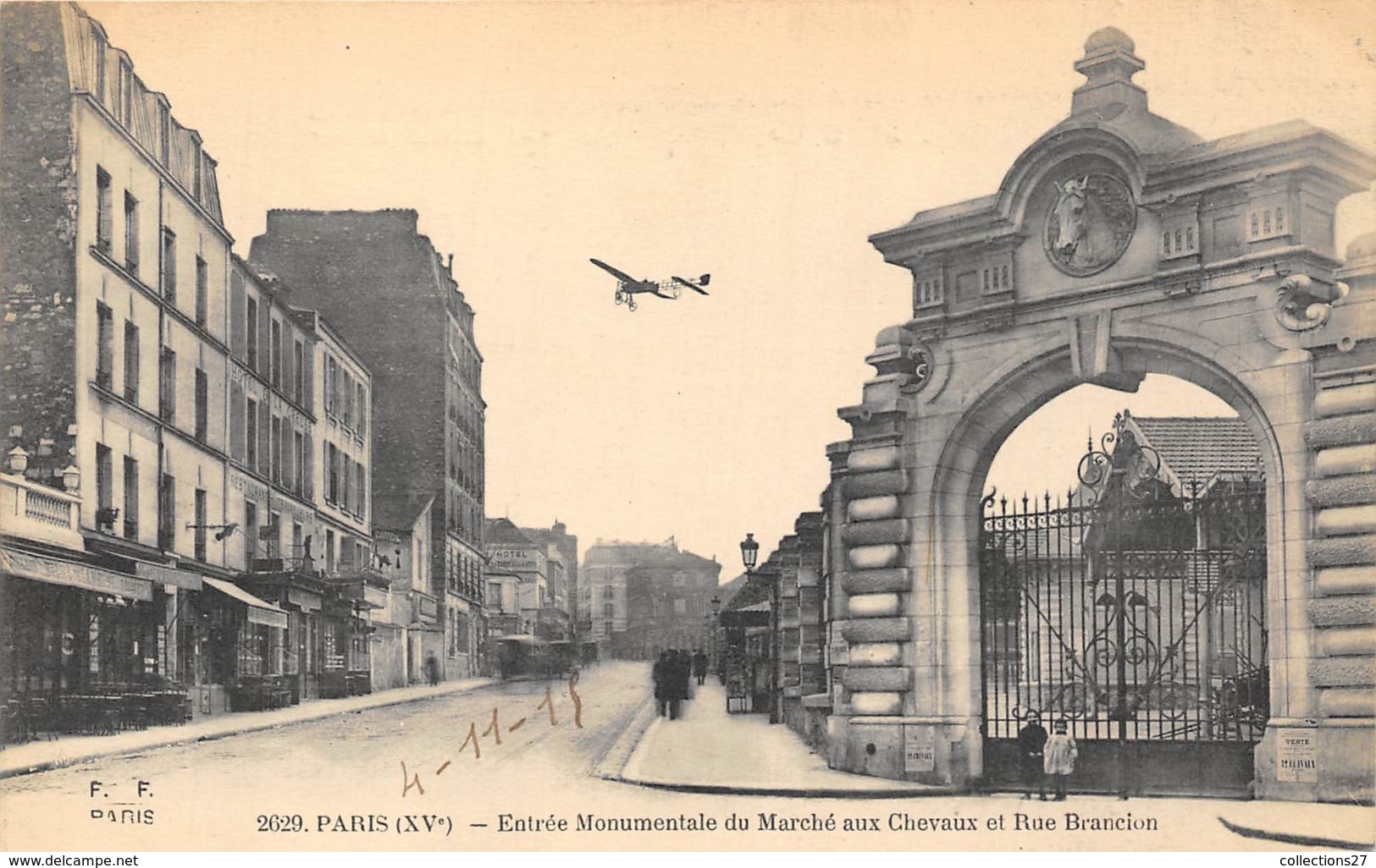 75015-PARIS-ENTREE MONUMENTALE DU MARCHE AUX CHEVAUX ET RUE BRANCION - Arrondissement: 15