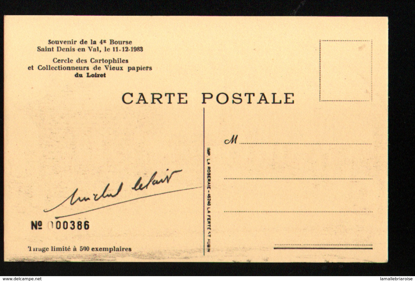 45, 4ème Bourse De Cartes Postales,St Denis En Val, 11-12-1983 - Bourses & Salons De Collections