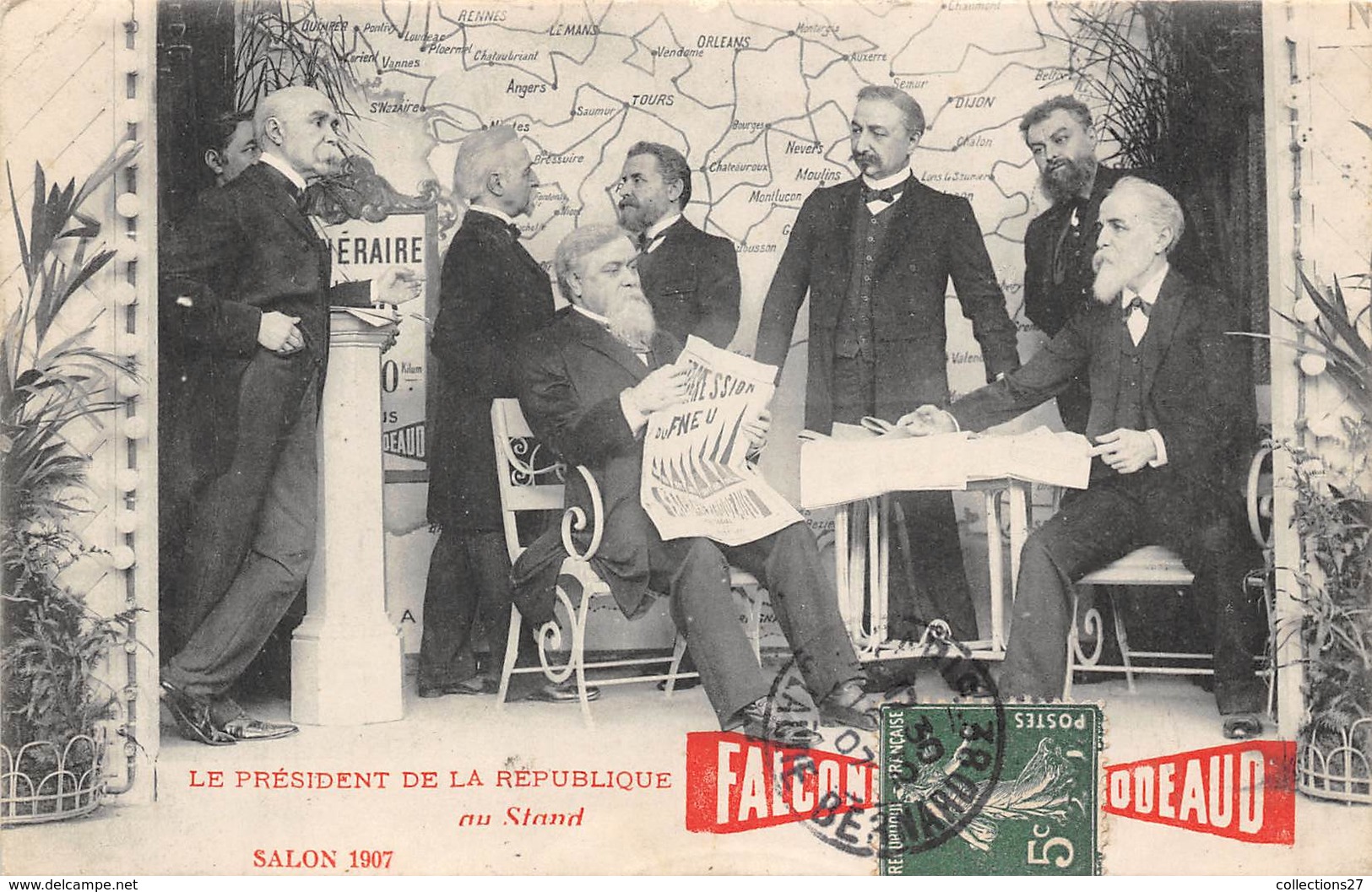 75015-PARIS-PARC DES EXPOSITIONS , LE PRESIDENT DE LA REPUBLIQUE AU STAND SALON 1907 - Paris (15)
