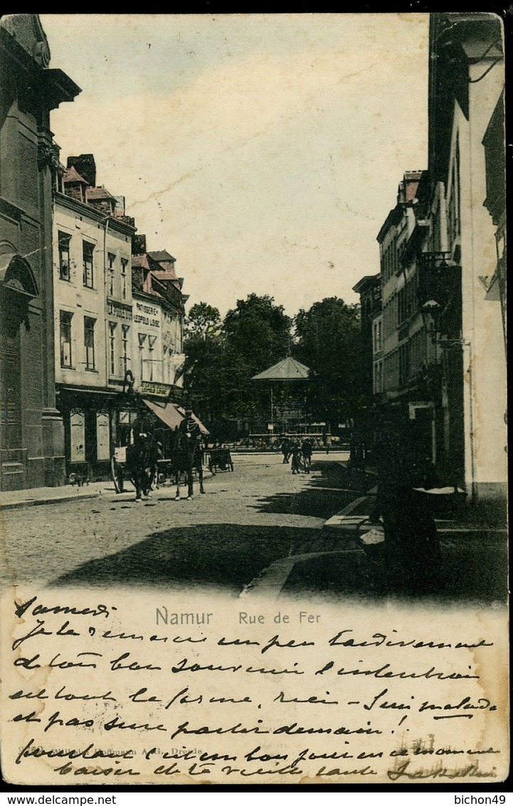 Namur Rue De Fer 1908 Animée Pionnière - Namur