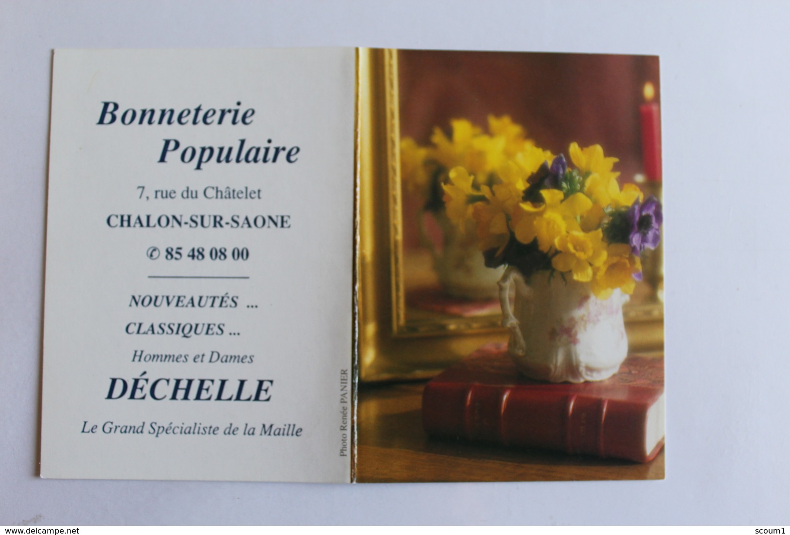 Petit Calendier 199O Offert Par   Bonneterie Populaire Chalon Sur Saone - Formato Piccolo : 1981-90