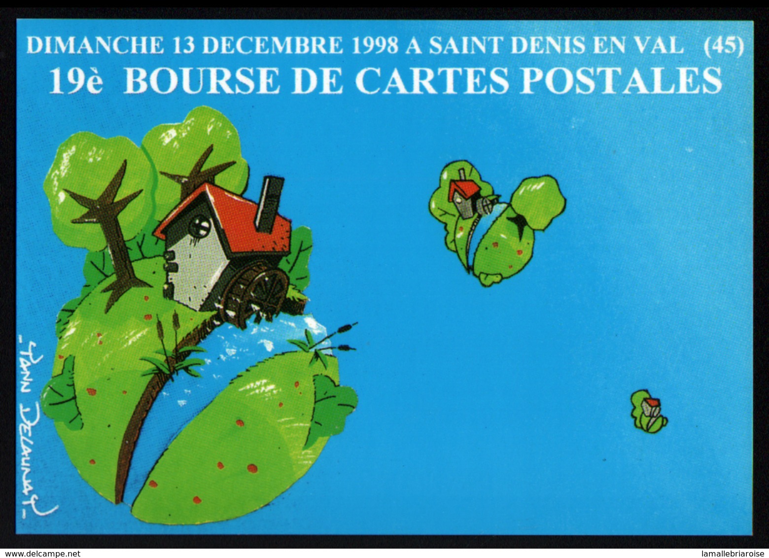 45, 19ème Bourse De Cartes Postales,St Denis En Val, 13-12-1998, Les Moulins, Cachet Temporaire - Bourses & Salons De Collections