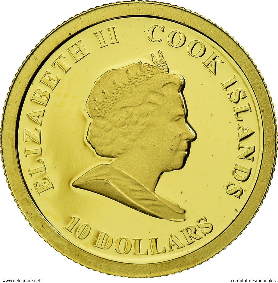 Monnaie, Îles Cook, Capt. James Cook, 10 Dollars, 2008, Franklin Mint, Proof - Cook Islands