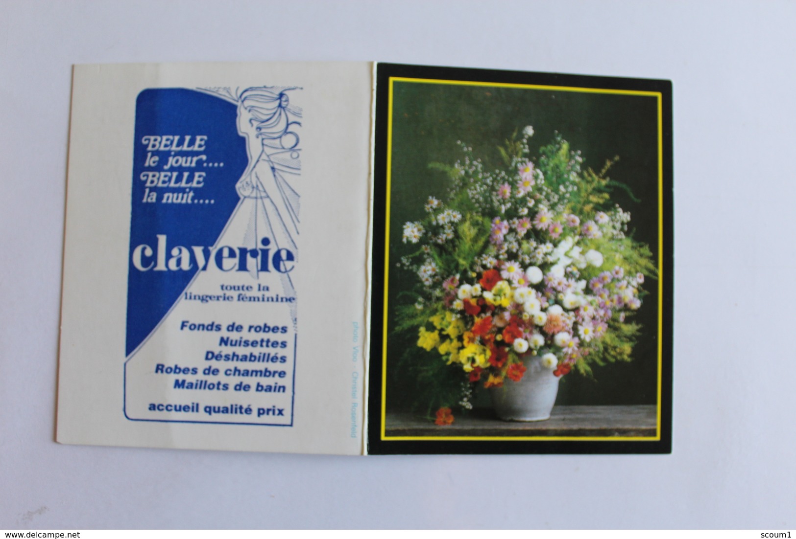 Petit Calendier 1989 Offert Par Claverie - Petit Format : 1981-90