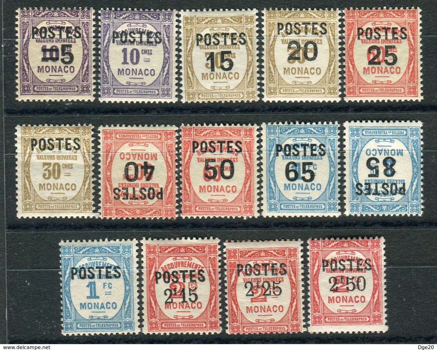 MONACO ( POSTE ) Y&T N° 140/153  TIMBRES  NEUFS  SANS  TRACE  DE  CHARNIERE , A  VOIR . - Neufs