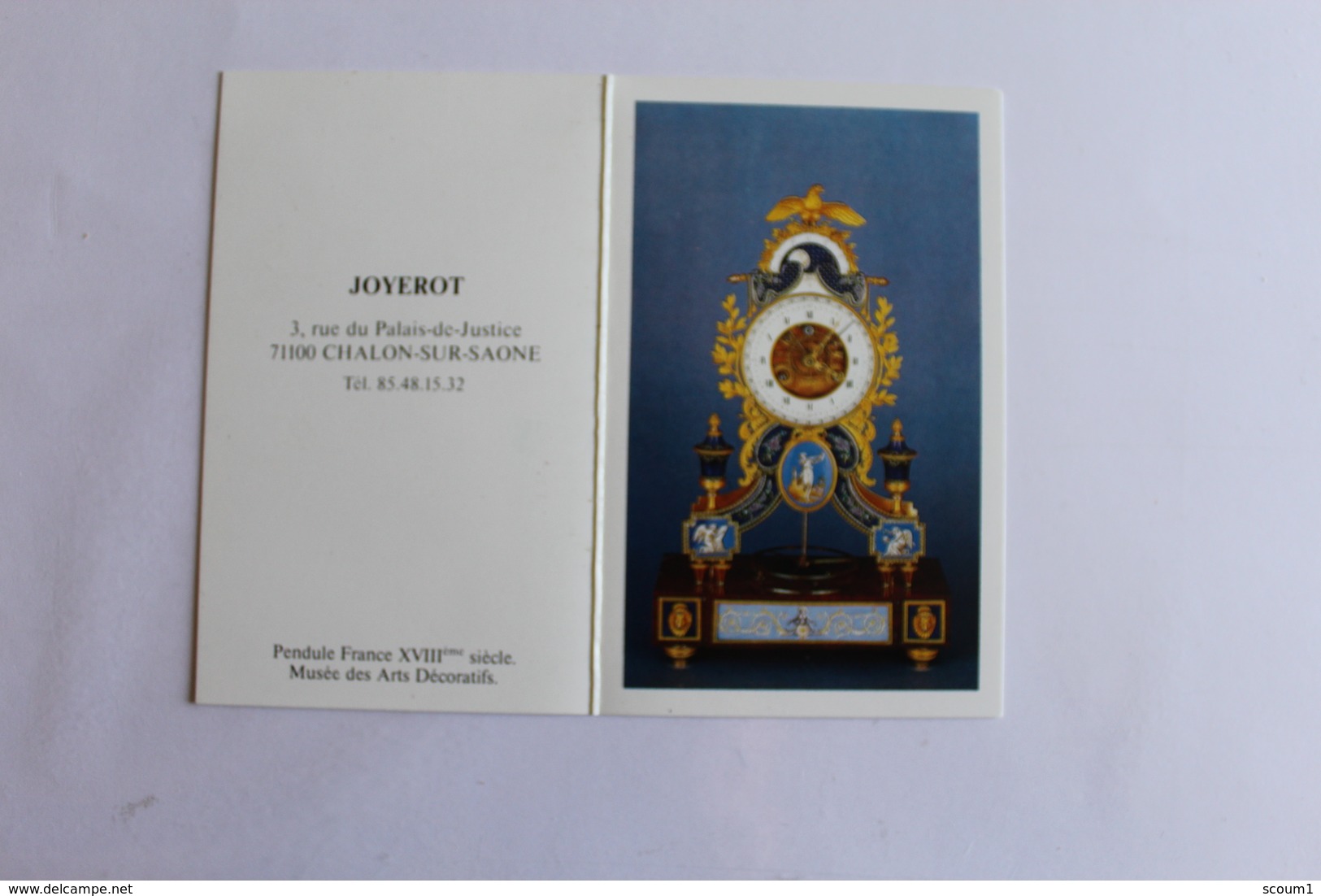 Petit Calendier 1989 Offert Par  Joyerot Chalon Sur Saone - Kleinformat : 1981-90