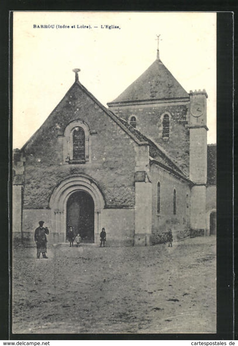 CPA Barrou, L`Eglise,  Vue De L'Église - Other & Unclassified