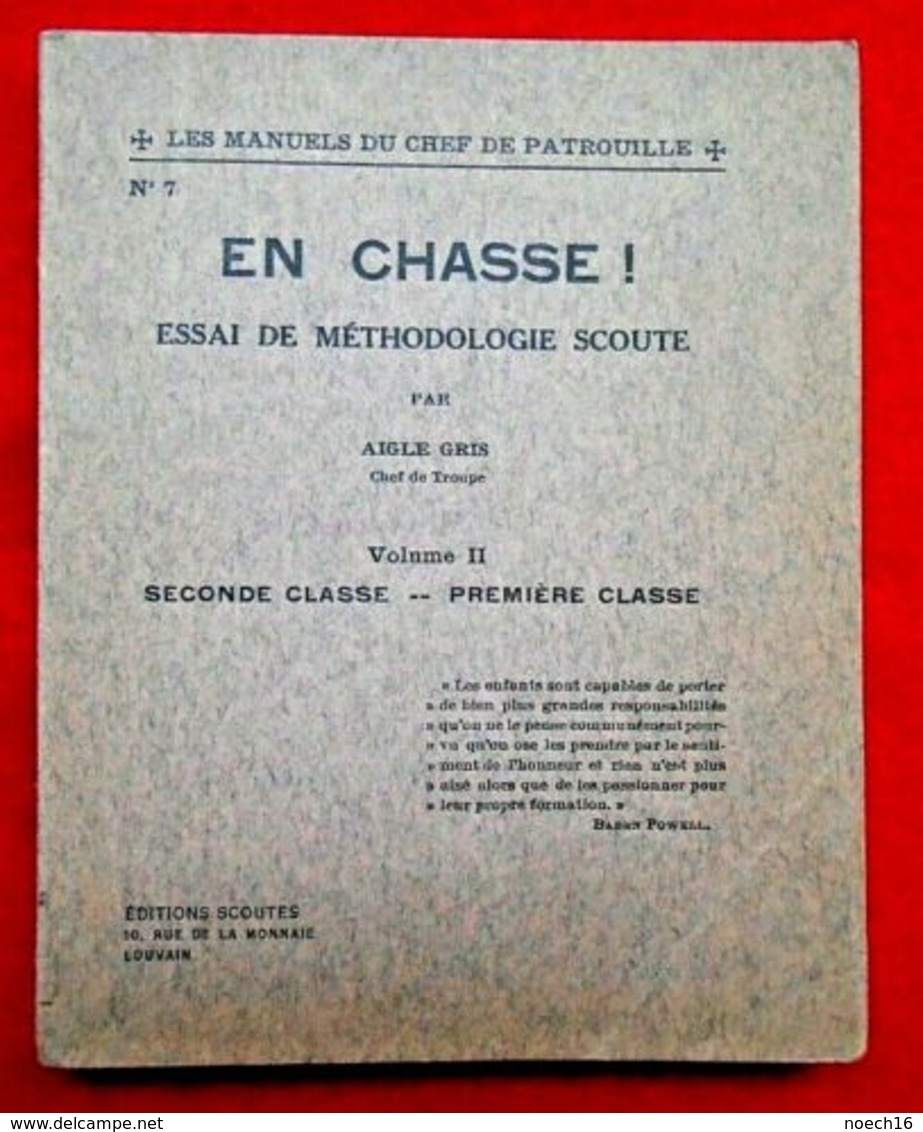 Livret 1930 - Essai De Méthodologie Scoute Vol 2/ "En Chasse" - Scoutismo