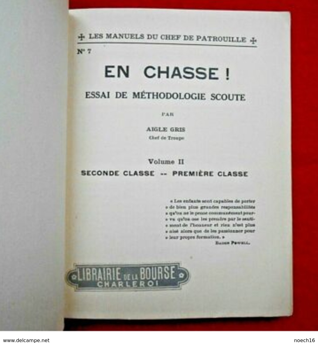 Livret 1930 - Essai De Méthodologie Scoute Vol 2/ "En Chasse" - Scouting