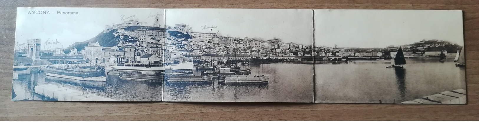 ANCONA - PANORAMA - CARTOLINA TRIPLA - 1916 - Ancona