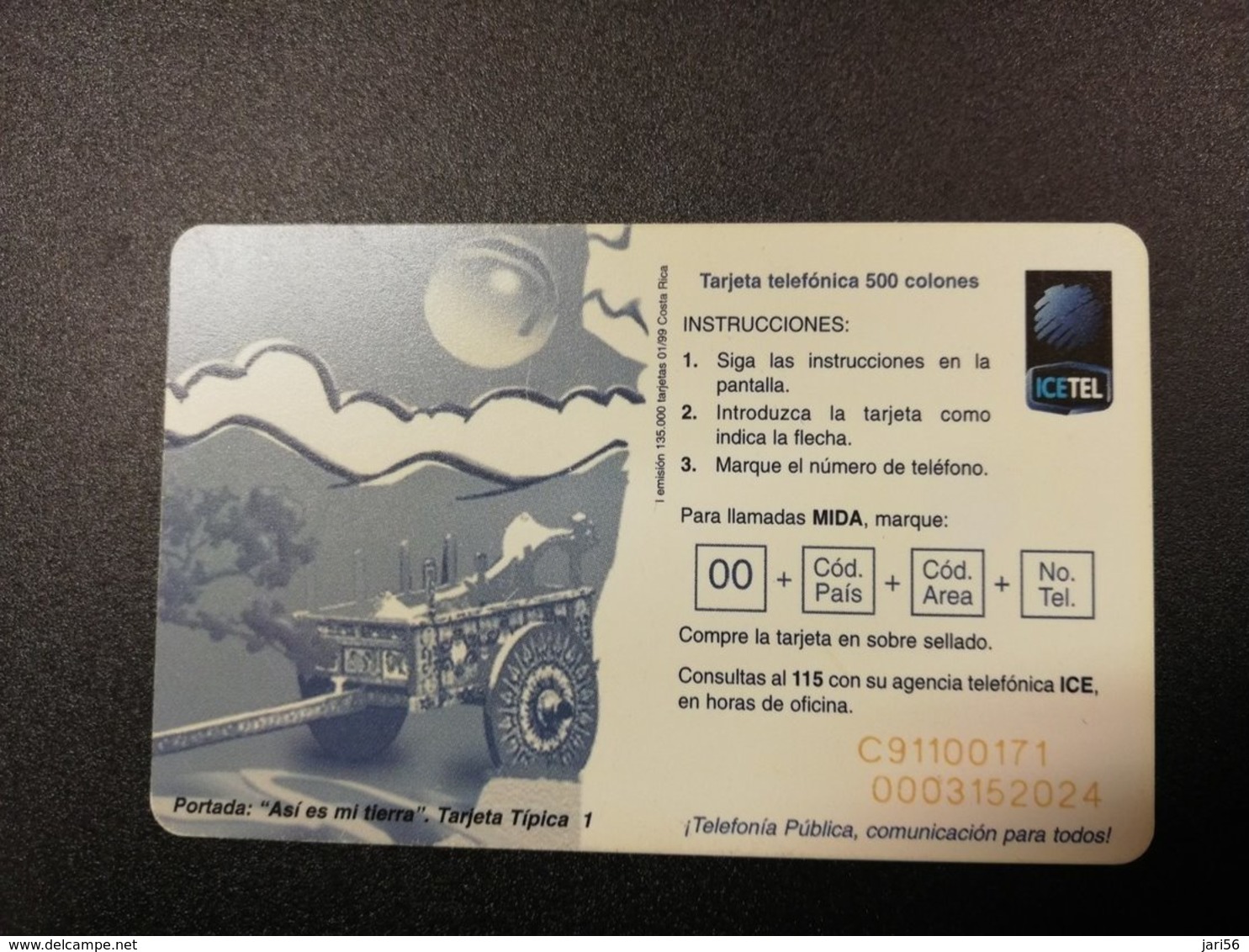 COSTA RICA 500 COLONES   CHIPCARD   Fine Used Card  ** 790** - Costa Rica