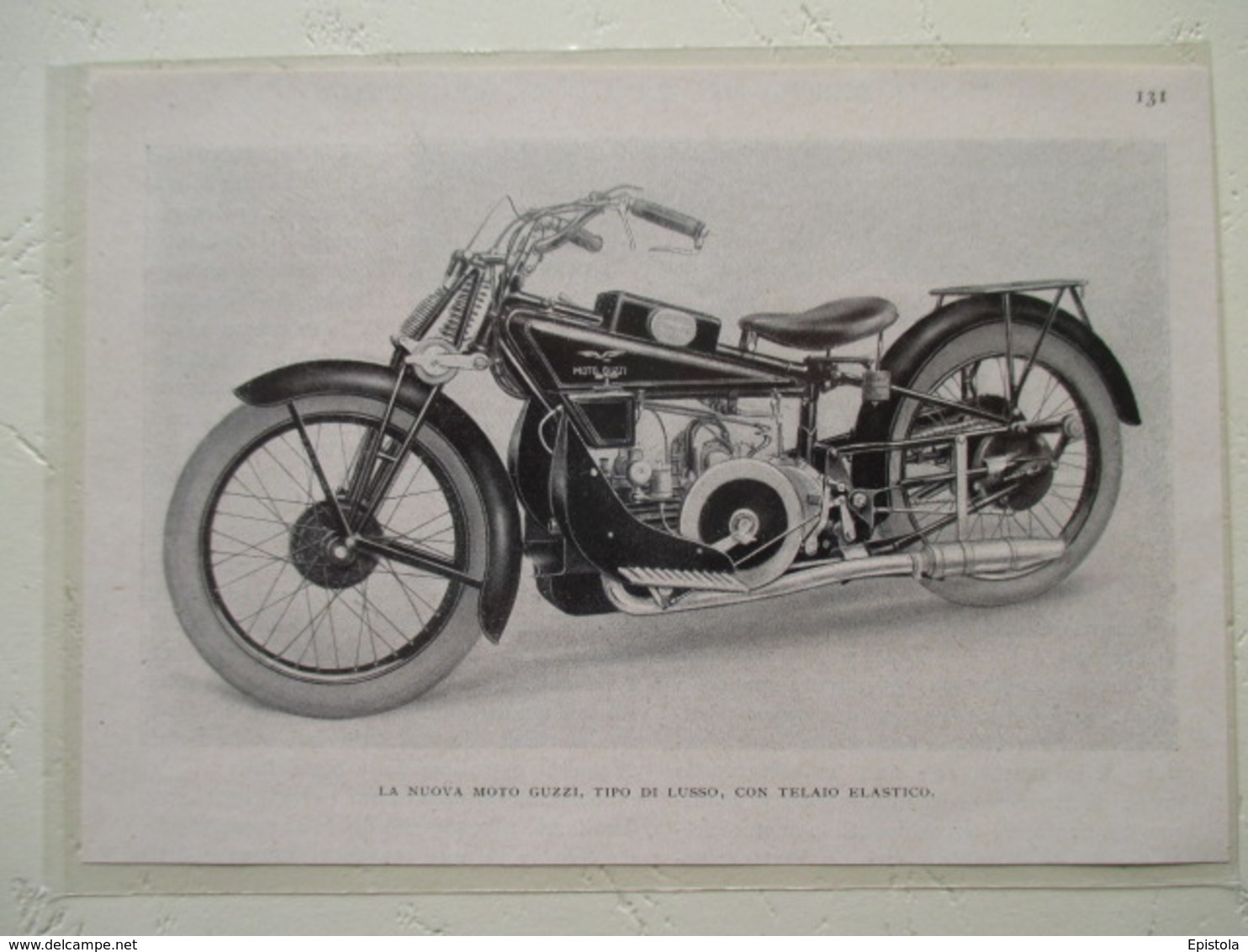 Motocyclette Italienne De Luxe " MOTOCICLETTA  MOTO GUZZI DI LUSSO  " - Coupure De Presse De 1928 - Motos