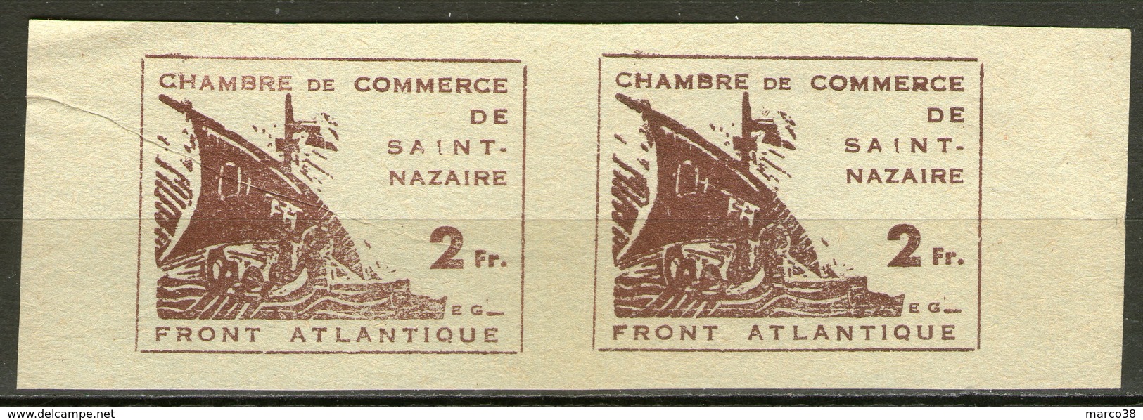 Timbres De Guerre N°9 NSG Non Dentelé En Paire, Bon FAUX Ancien ! - Guerre (timbres De)