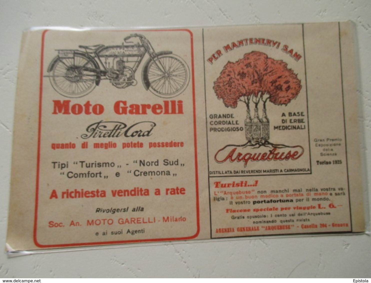 Motocyclette Italienne   "  MOTO GARELLI Milano  " - Coupure De Presse De 1917 - Motos