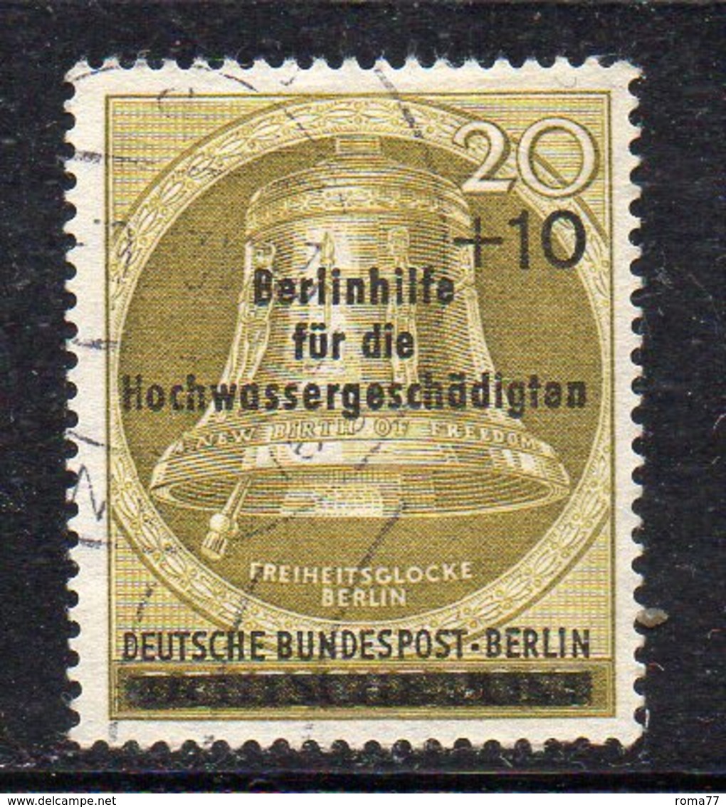 357 490 - GERMANIA BERLINO 1956 , Unificato N. 136 Usato  (M2200) ALLUVIONATI - Gebruikt