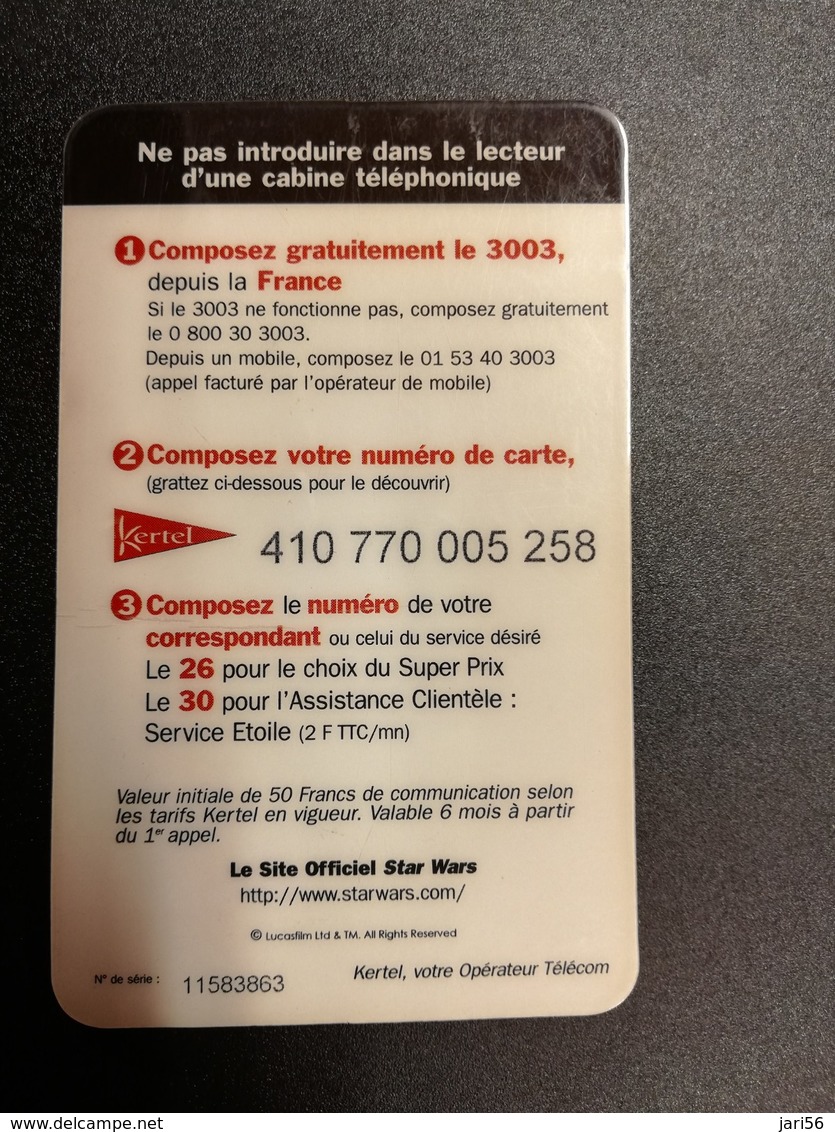 FRANCE/FRANKRIJK  50FRANC KERTEL COLL STAR WARS  PREPAID     ** 829** - Voorafbetaalde Kaarten: Gsm