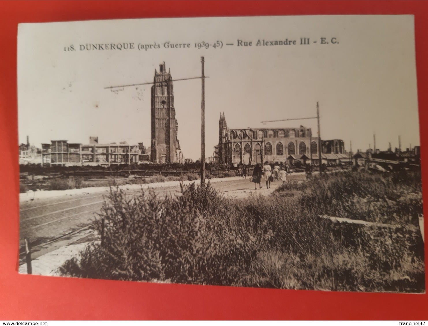 CPSM. 118. DUNKERQUE (Nord) - (après Guerre 1939-45) Rue Alexandre III - E.C. - Dunkerque