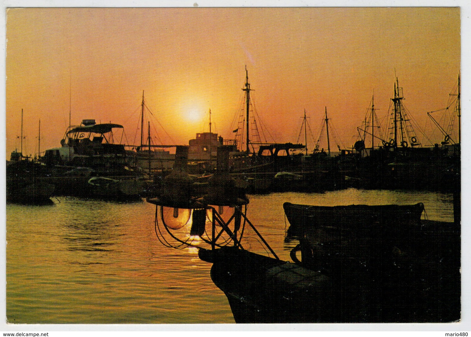 PAROS   SUN  SET  IN  PAROIKIA    (VIAGGIATA) - Griekenland