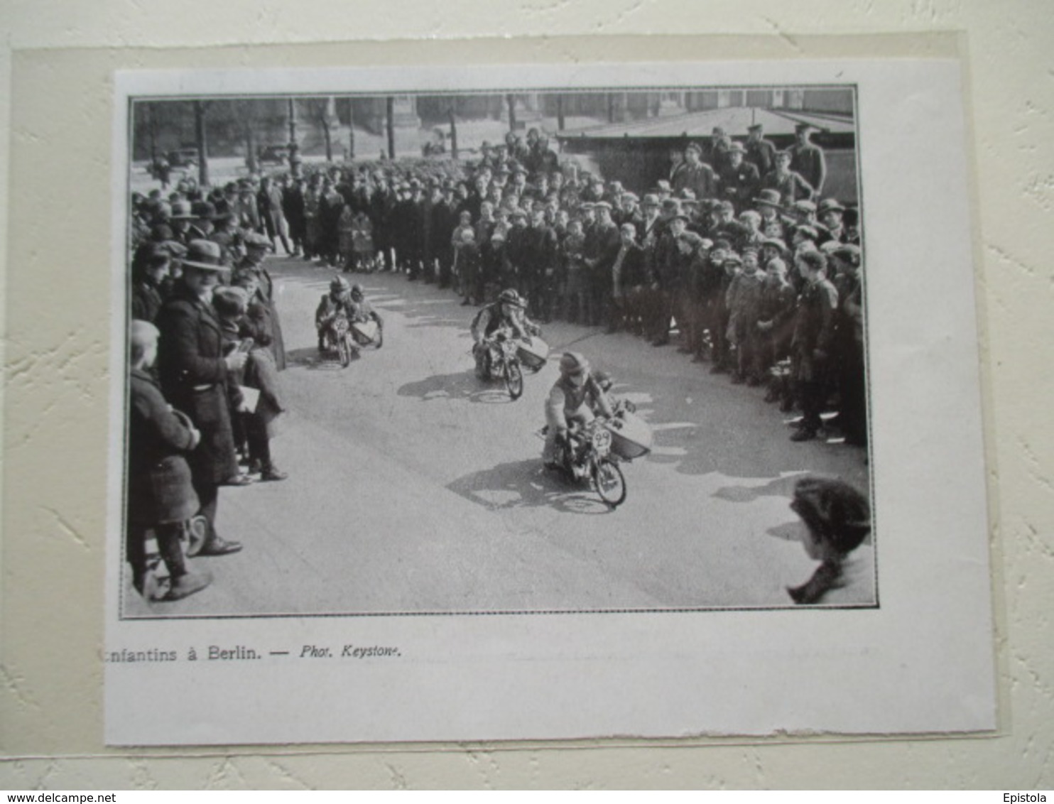 BERLIN Kinderrennen - Course Enfantine MOTO SIDE-CARS - Child Racing  - Coupure De Presse De 1931 - Motos