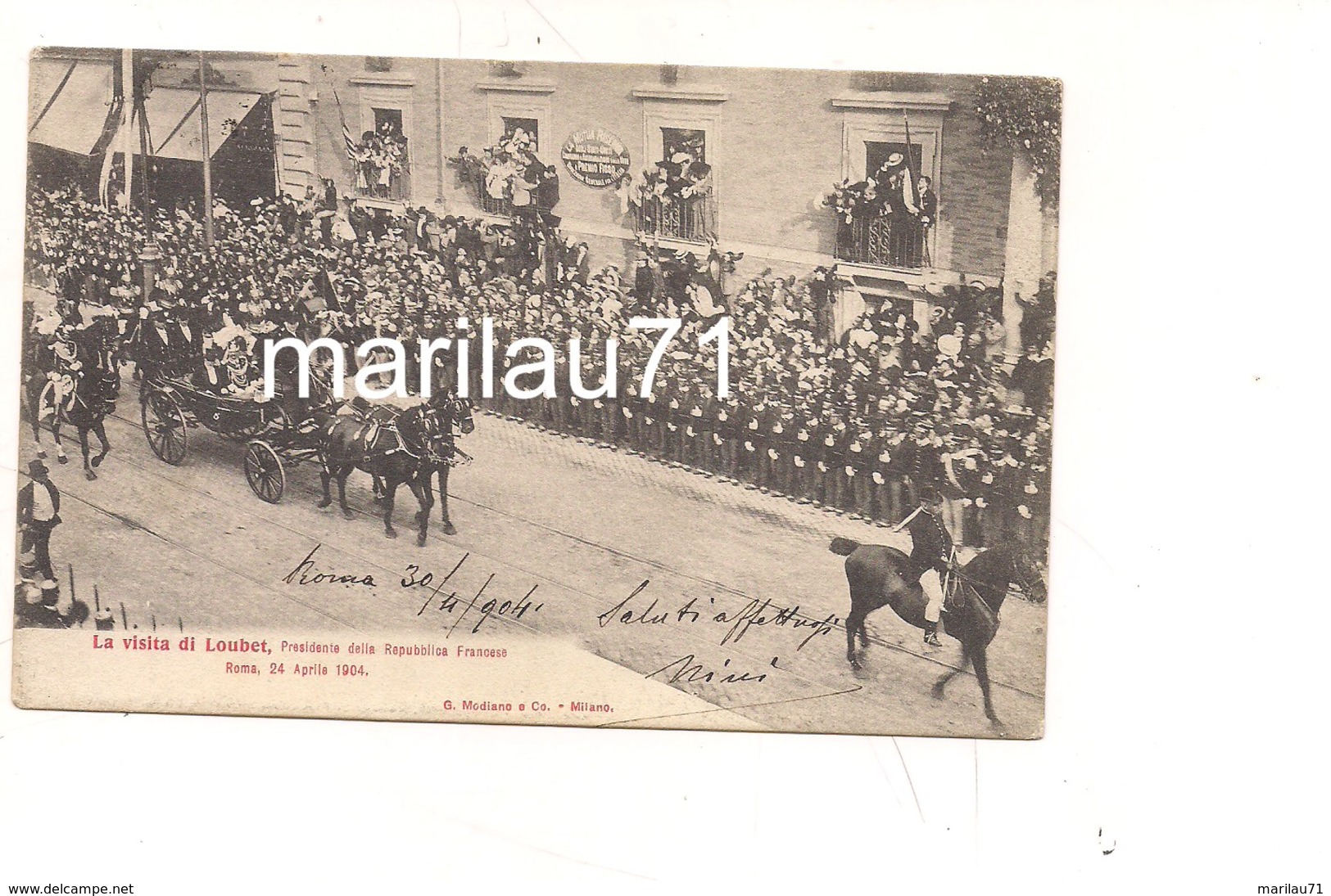 P1144 Lazio ROMA Visita Loubet Presidente Francia 1904 Viaggiata - Altri & Non Classificati