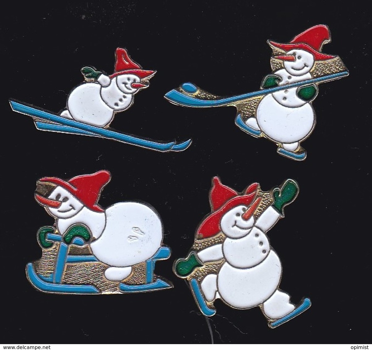 63668-lot De 4 Pin's.Noel.Fetes. - Weihnachten