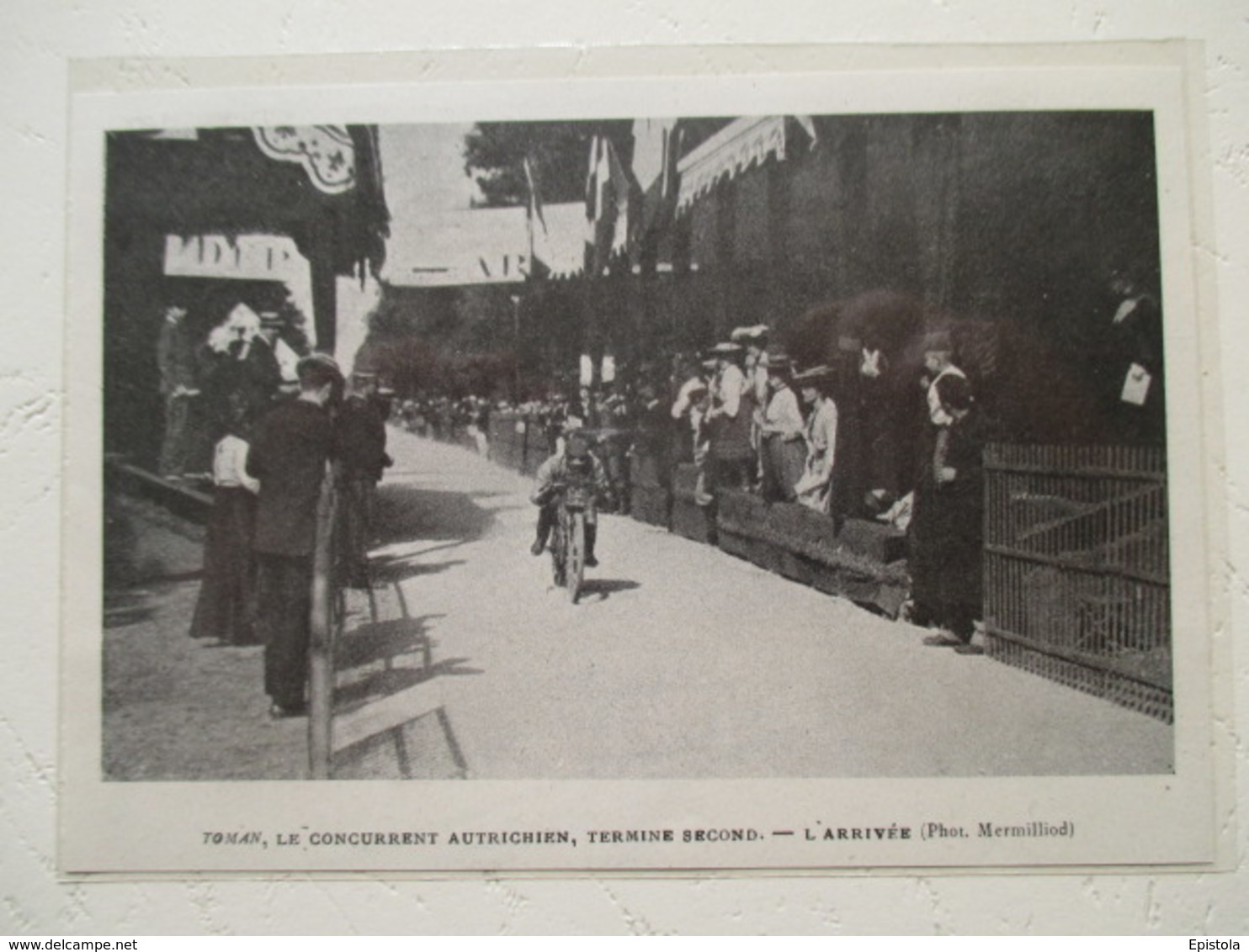 Motocyclette   " Arrivée D'une Course MOTO Entre DOURDAN Et SAINT ARNOULT " - Coupure De Presse De 1904 - Motos