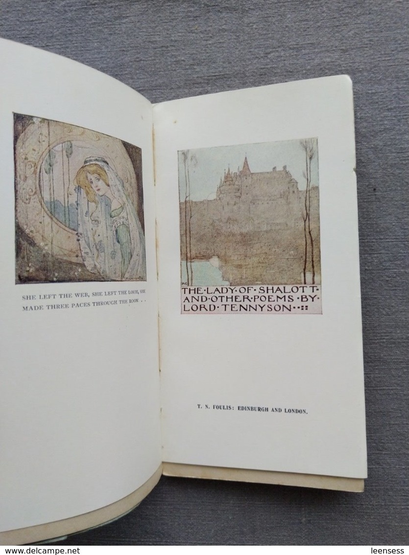 The Lady Of Shalott And Other Poems; Alfred Lord Tennyson; Art Nouveau; (early 20th Century) - Poésie