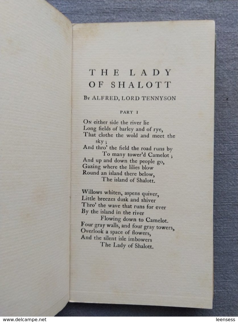 The Lady Of Shalott And Other Poems; Alfred Lord Tennyson; Art Nouveau; (early 20th Century) - Poésie