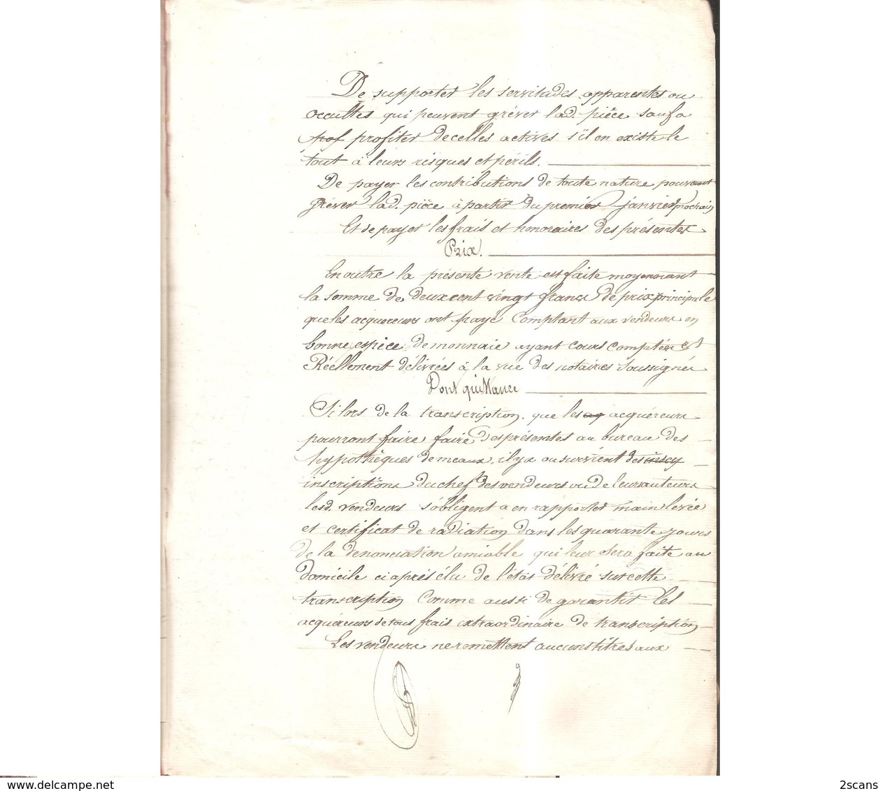1844 - Vente à M. Jean-Baptiste GERMAIN (marinier à Villenoy) Et à Mme GERMAIN (née MAILLARD) - Meaux, GIBAUT, DOZEAUX - Villenoy
