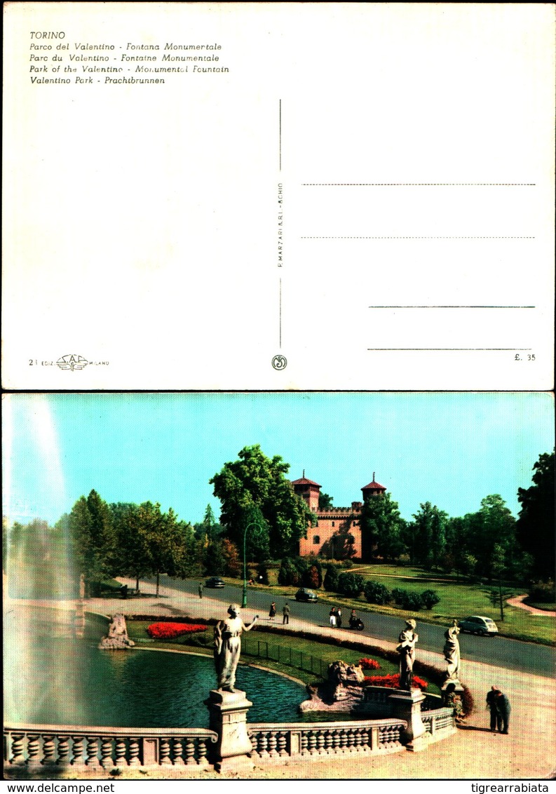 14666a)cartolina Parco Del Valentino-fontana Monumentale Ediz.S.A.F. - Parks & Gärten