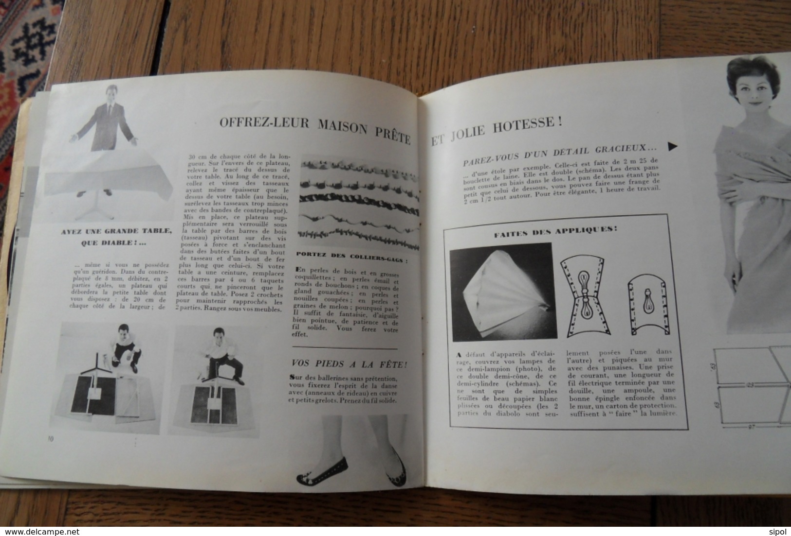 Disque 45 tours dans sa pochette  d origine : Marie Claire Cent idées pour vos soirées Années 1955 / 60