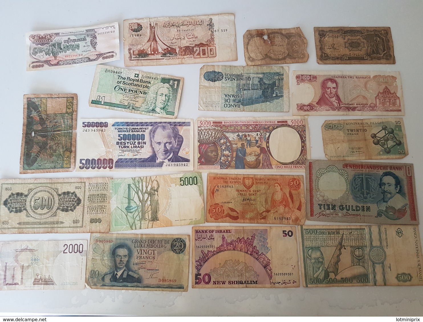 Lot De + 40 BILLETS Anciens étrangers - Alla Rinfusa - Banconote