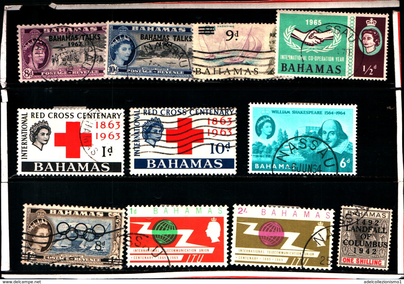 93781 ) BARBADOS LOTTO FRANCOBOLLI - USATO - 1859-1963 Colonia Britannica