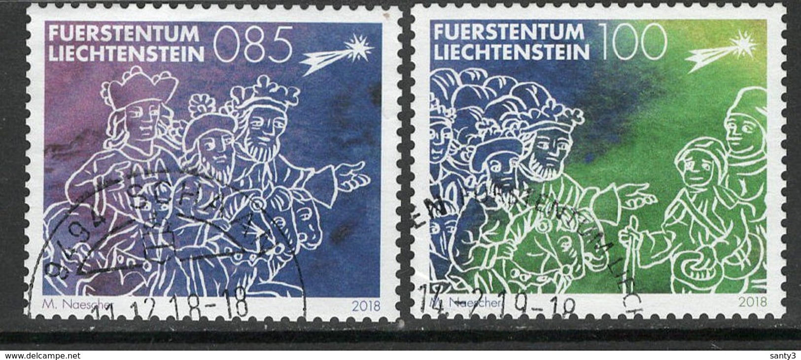 Liechtenstein, Mi 1927-28  Jaar 2018,   Gestempeld - Usados