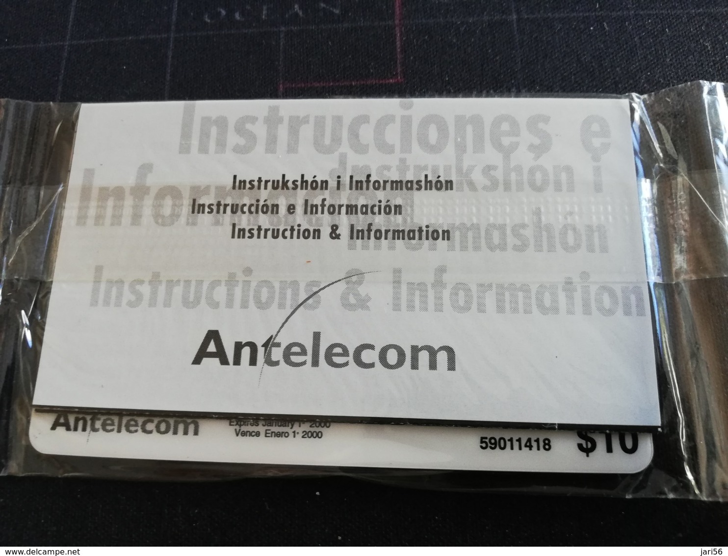 SABA  $10,- PREPAID ANTELECOM  LAMBEES PLACE  MINT IN WRAPPER  **838 ** - Antillas (Nerlandesas)