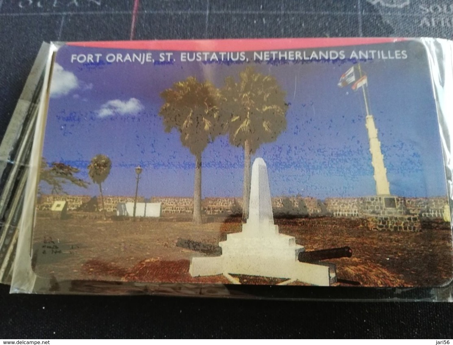 ST EUSTATIUS   $5,- PREPAID ANTELECOM  FORT ORANJE ST EUSTATIUS  MINT IN WRAPPER  **839** - Antillen (Nederlands)