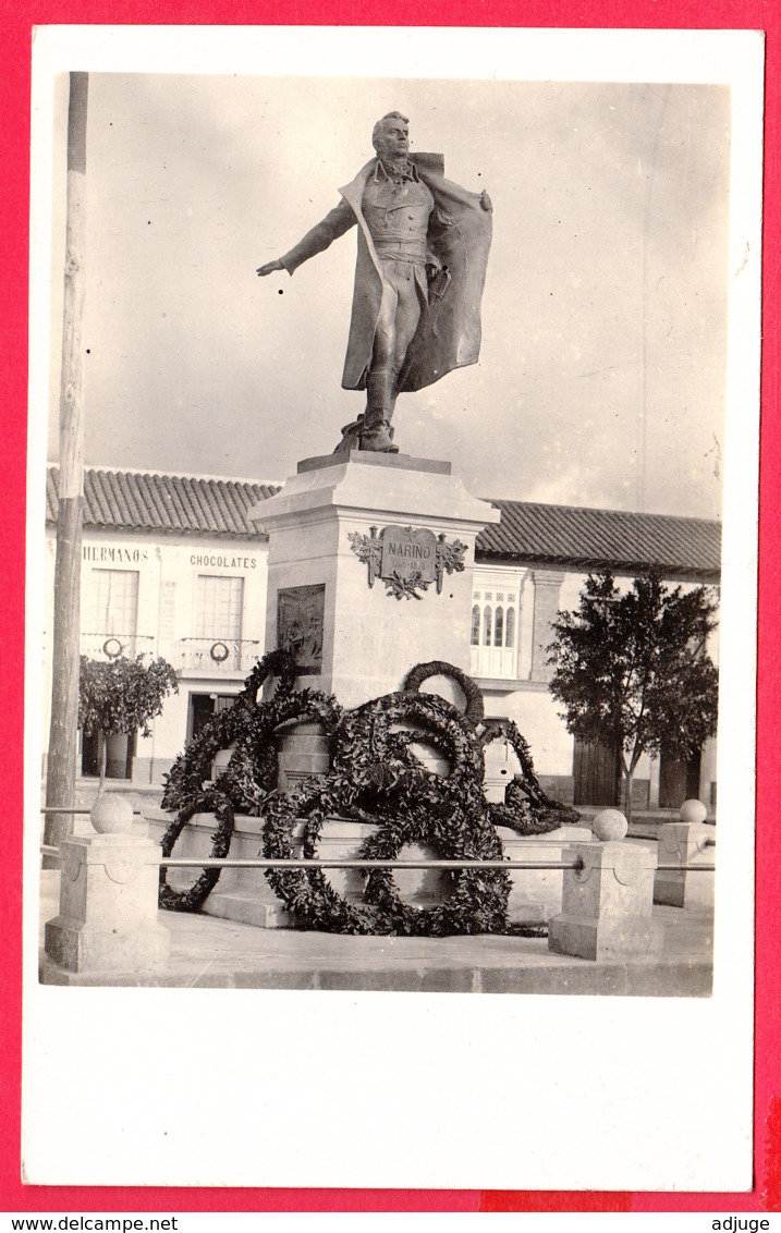 Colombie- Bogota- Estatua De A. NARIÑO - - Ann.1910 -* Pionnière*  2 SCANS *** - Colombie