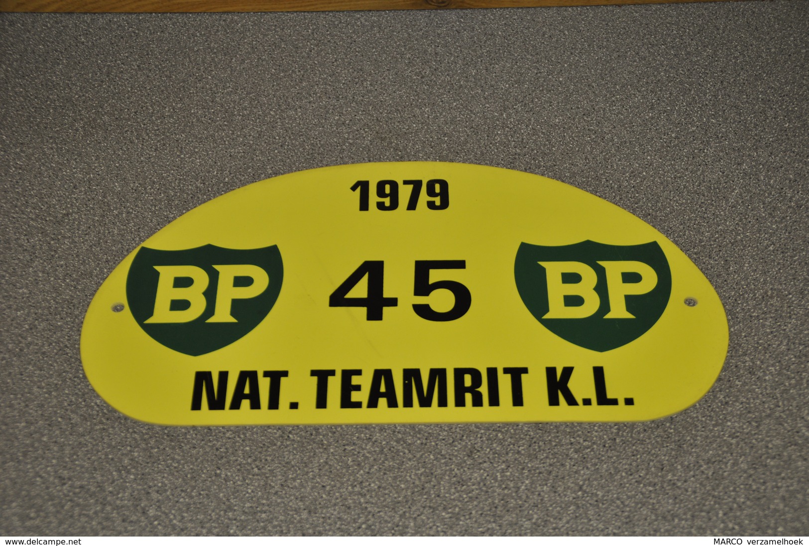 Rally Plaat-rallye Plaque Plastic: Nat. Teamrit K.L. 1979 BP - Rallye (Rally) Plates