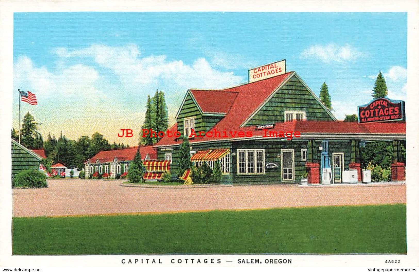 320463-Oregon, Salem, Capital Cottages, Curteich No 4A622 - Salem