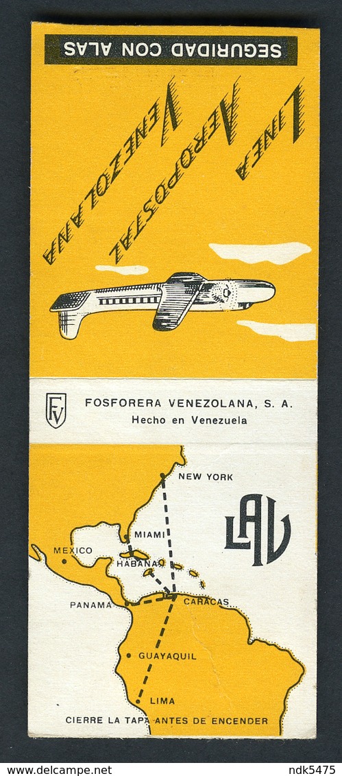 MATCHBOOK : LINEA AEROPOSTAL VENEZOLANA / FOSFORERA VENEZOLANA - Luciferdoosjes