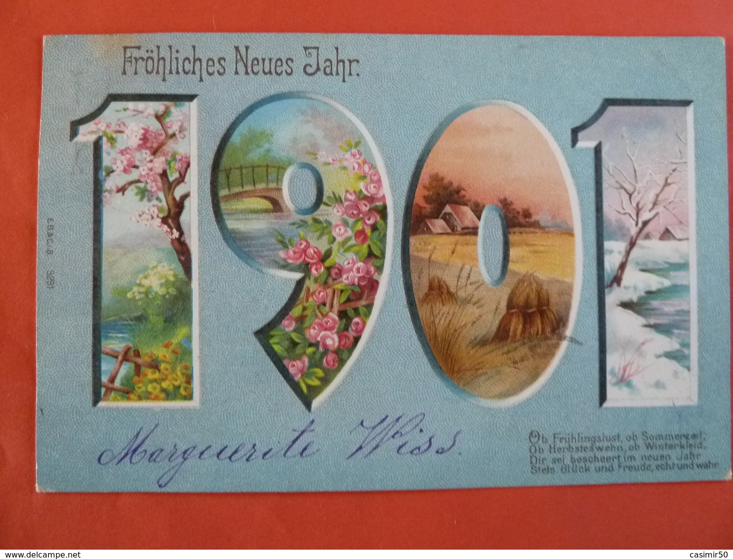 1901 FRÖHLICHES NEUES JAHR - Nieuwjaar