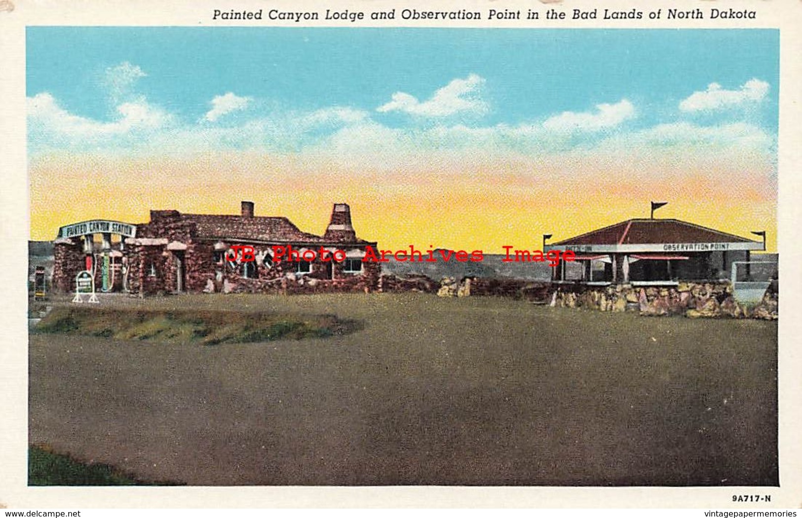 320583-North Dakota, Badlands, Painted Canyon Lodge, Curteich No 9A717-N - Andere & Zonder Classificatie