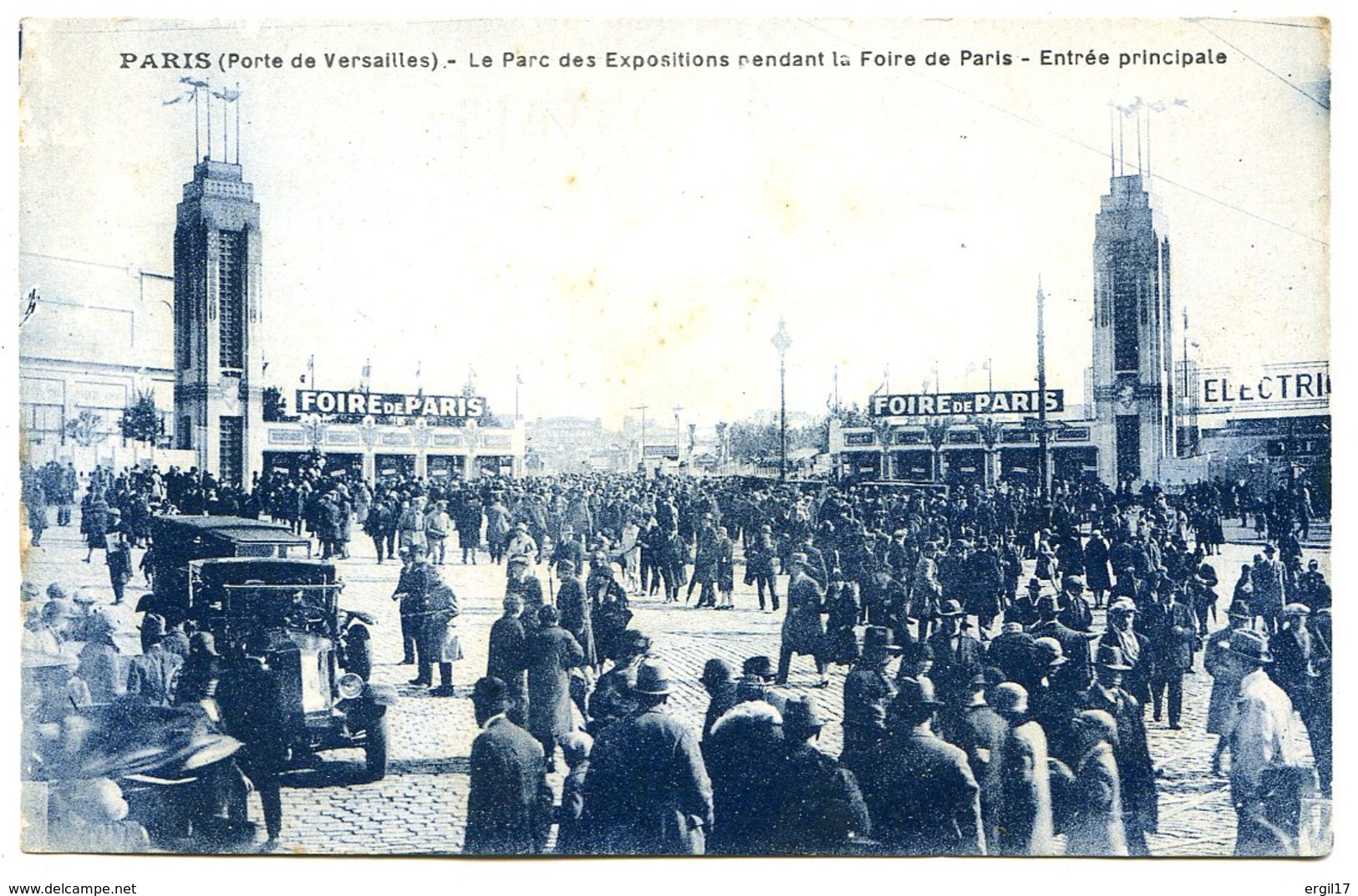 75015 PARIS - Porte De Versailles - Parc Des Expositions - Entrée Principale - Jolie Renault - Sépia Bleu - District 15