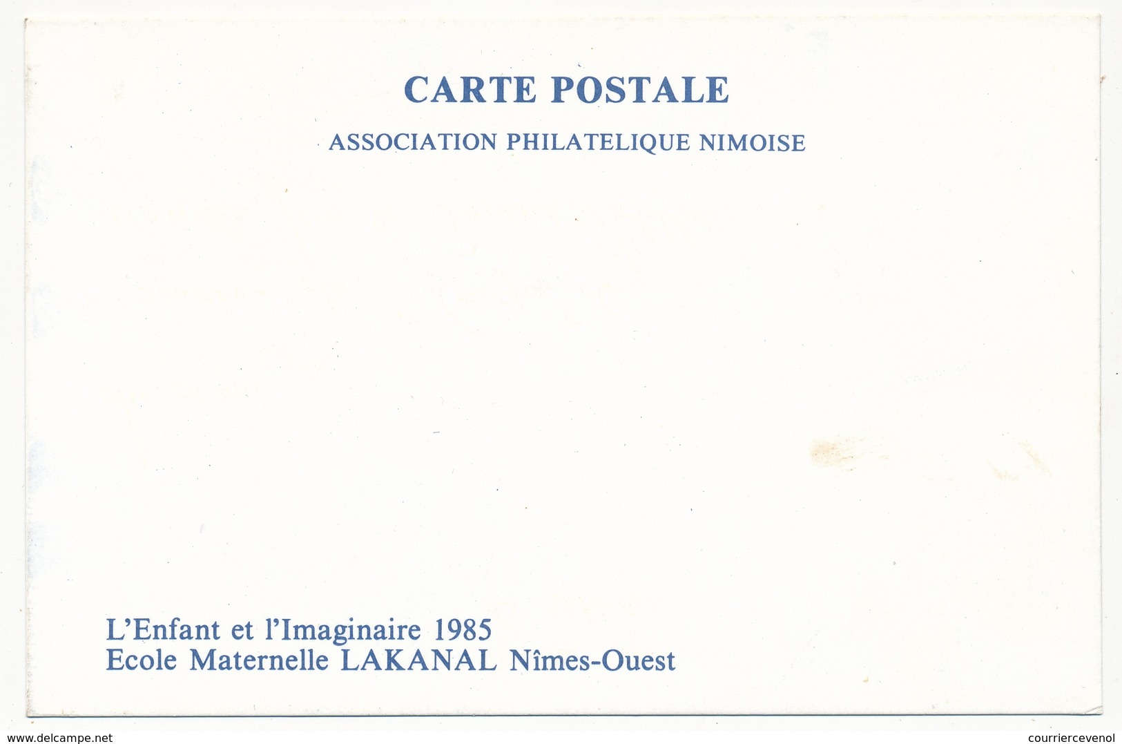 FRANCE - CP Cachet Temporaire Congrès National AIEM - "Pauline Kergomard" NIMES 25/6/1985 - Matasellos Conmemorativos