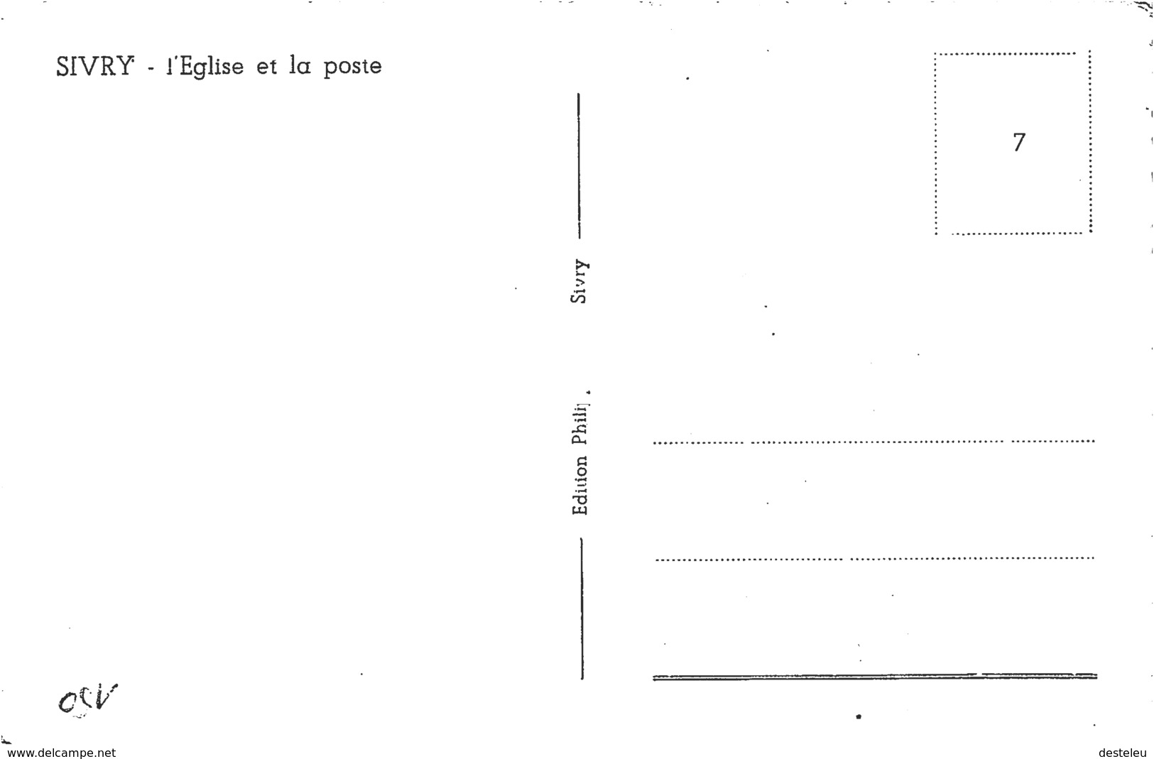 L'Eglise Et La Poste - Sivry - Sivry-Rance