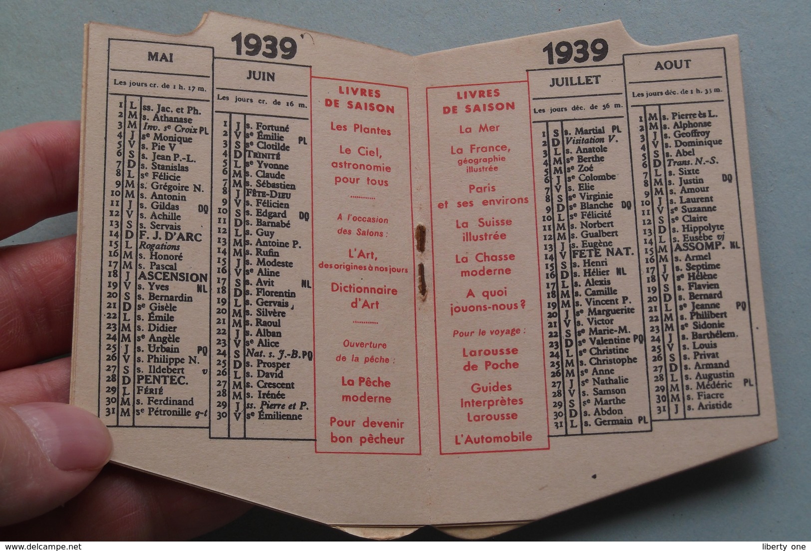 Le Livre De Chaque Jour 1939 Le LAROUSSE Dictionnaires ( Kalender > Zie Foto's ) Stamp H. BERTELS Editeur Bruxelles ! - Kleinformat : 1921-40