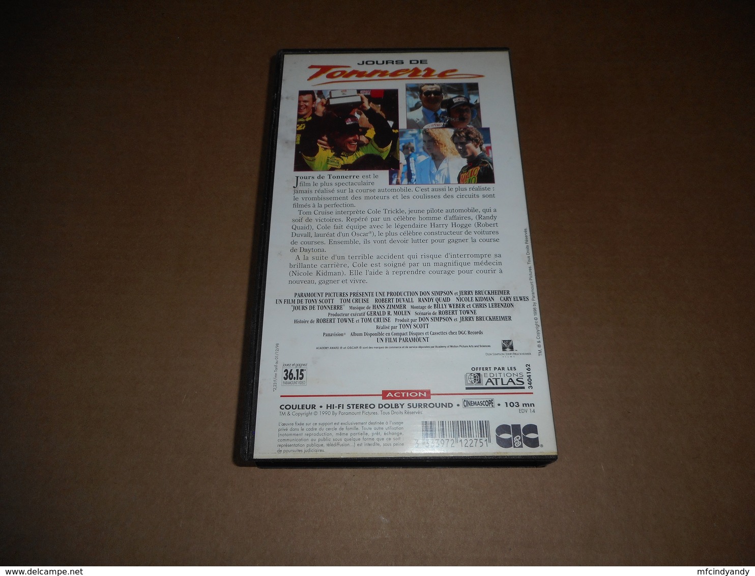 Cassette VHS Film - Jours De Tonnerre - Action, Aventure