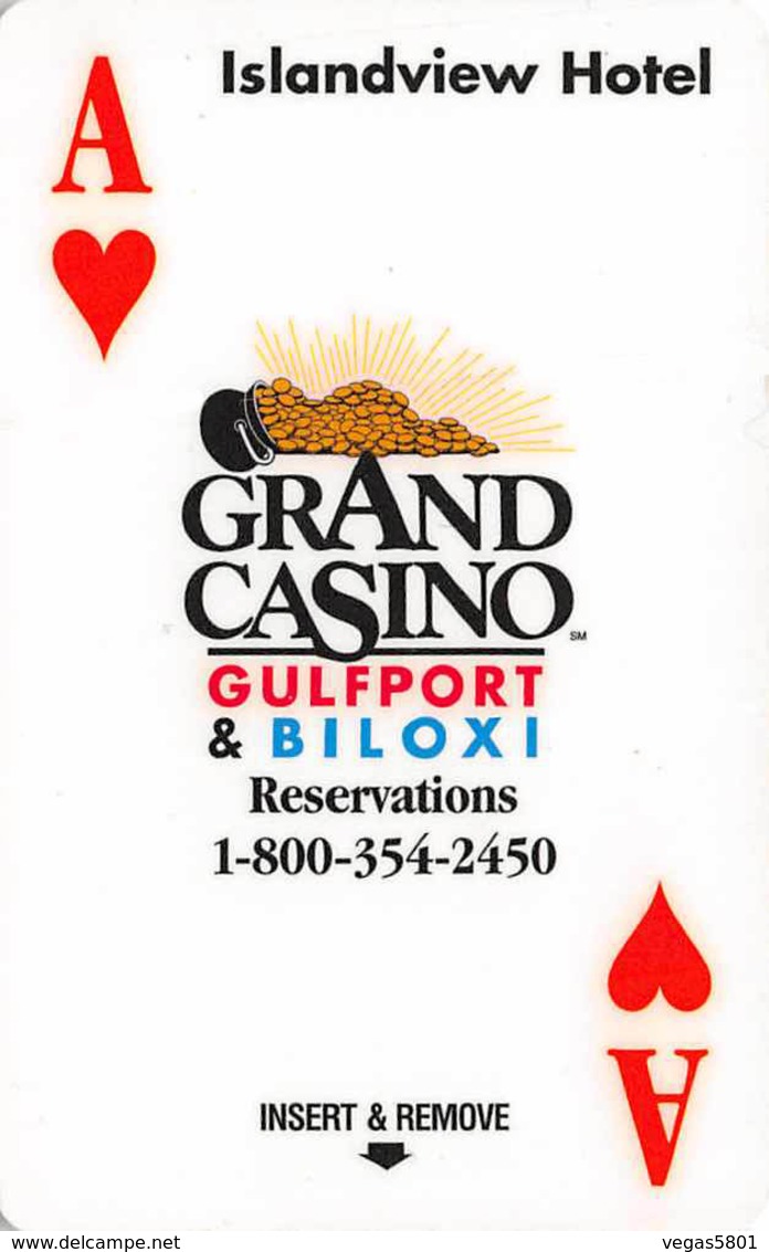 Grand Casino Islandview Hotel - Gulfport, Biloxi - Hotel Room Key Card, Hotelkarte, Schlüsselkarte, Clé De L'Hôtel - Hotelkarten