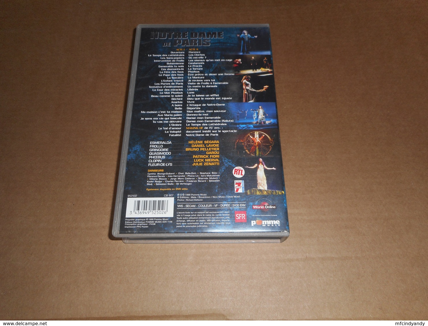 Cassette VHS - Notre Dame De Paris  (Version Intégrale) - Musicalkomedie