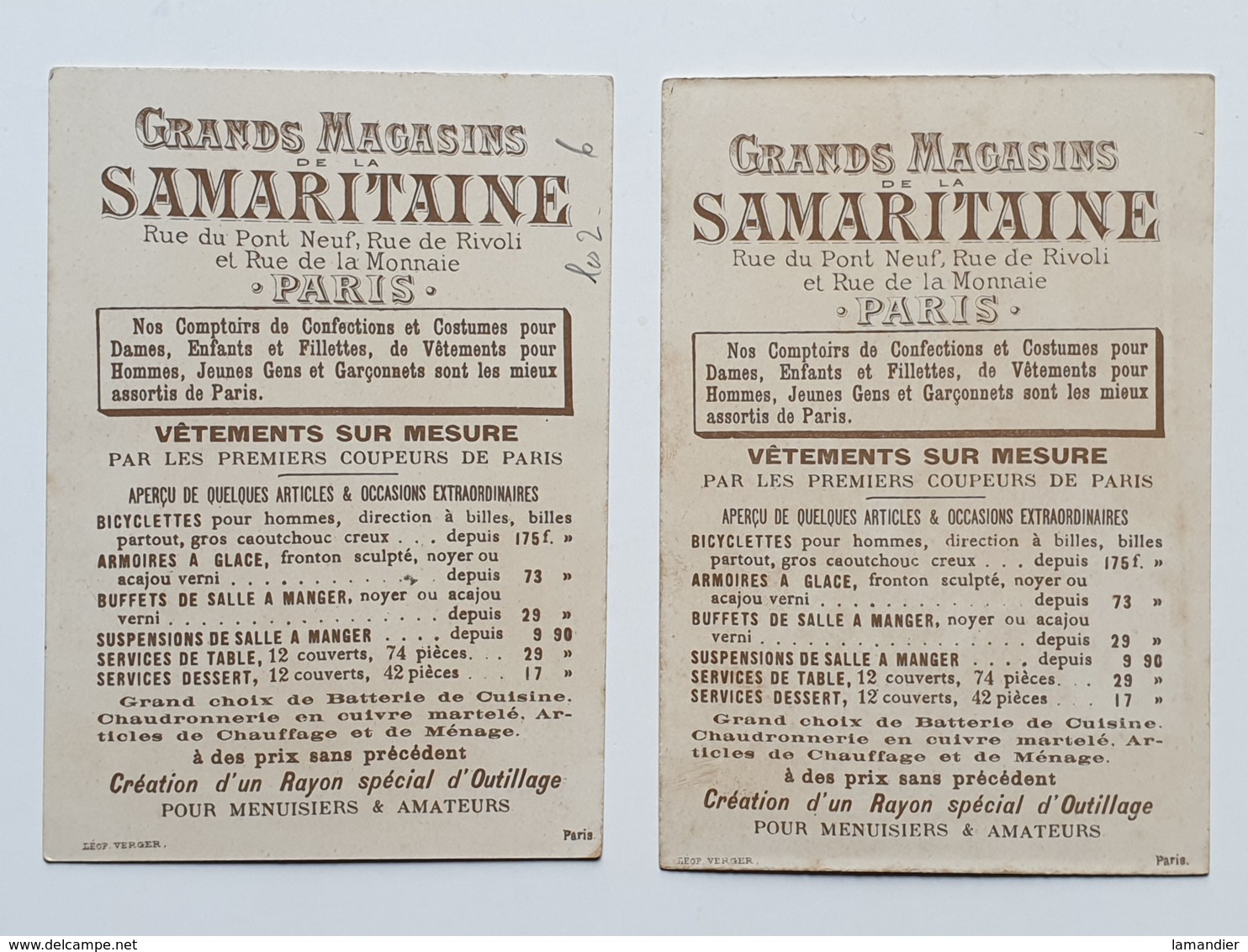 Chromo - SAMARITAINE - Paris - Enfant Marin Chien - Autres & Non Classés